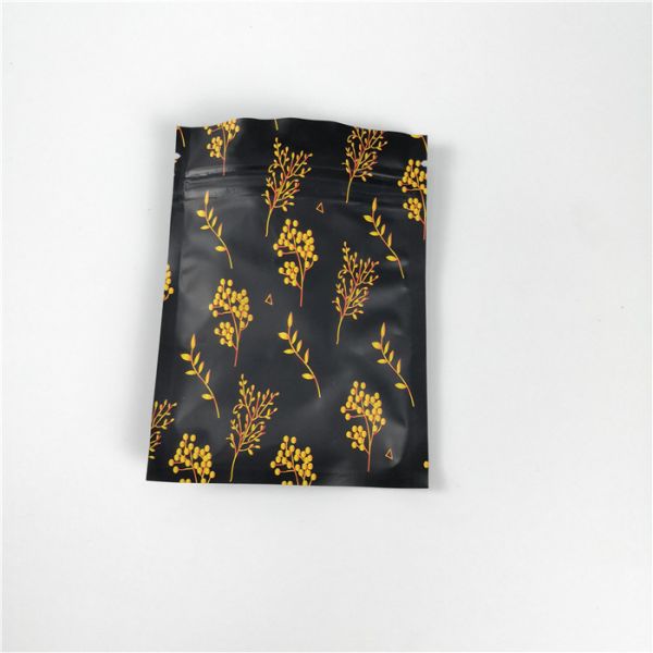 Snack Packaging Plastic Zipper Pouch Custom Printed Three Side Sealed Bag