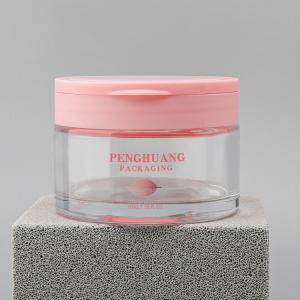 Luxury Cosmetic Cream Glass Jars With Matte Pink Cap 200g Lip Body Exfoliating