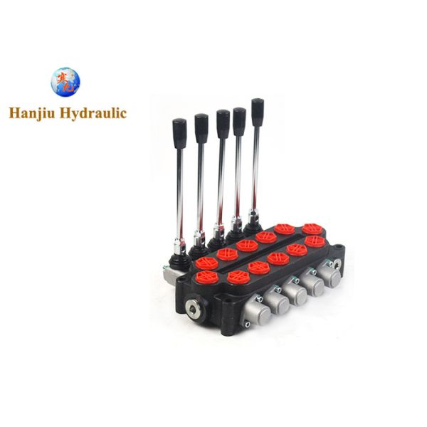 100 Liter Hydraulic Monoblock Control Valve 5p100 With 5 Spools G3/4 Open Center