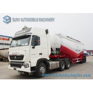 White Durable Heavy Duty Dry Bulk Tanker Trailer High Capacity