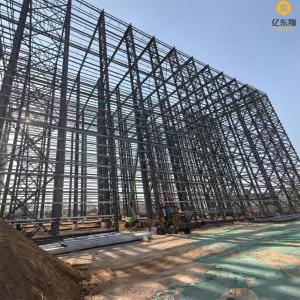 Double Span Prefabricated Steel Warehouse Building with H-Section Frame