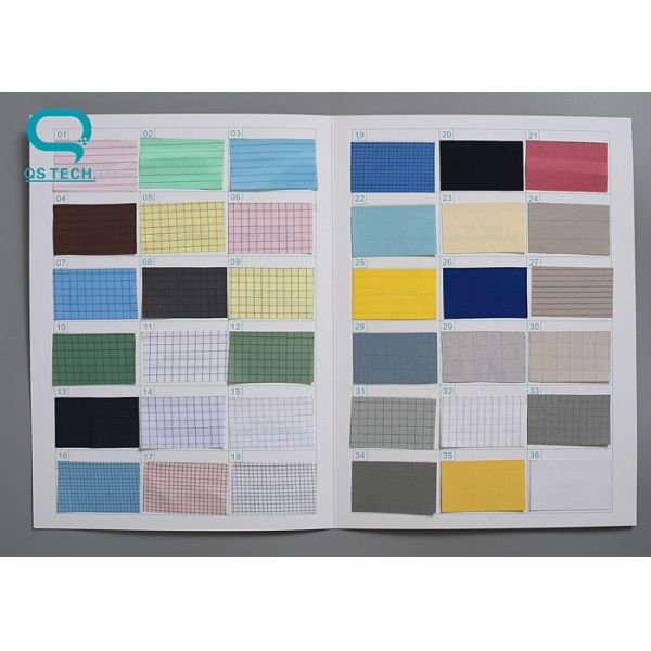 Plain Style Anti Static Polyester Fabric , Electrostatic Dissipative Materials
