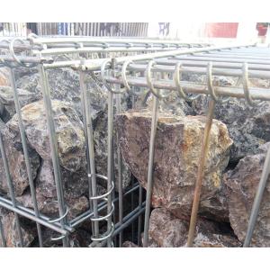 Galvanized Welded Gabion Box , Retaining Wall Stone Cage Gabion Basket
