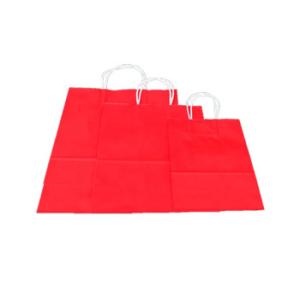 Recycled Paper Shopping Bags With Handles Customized Logo Printing