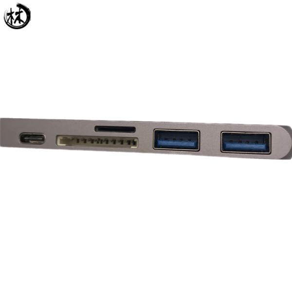 Quality Kico  Aluminum housing multi ports 4 in 1 USB-C to 4K*2K HDMI + USB3.0 + USB2.0 Type C PD charge usb hub with power supply for sale