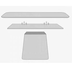 New Design Luxury Dining Table 6 Chairs Sintered Stone Ceramic Marble Top