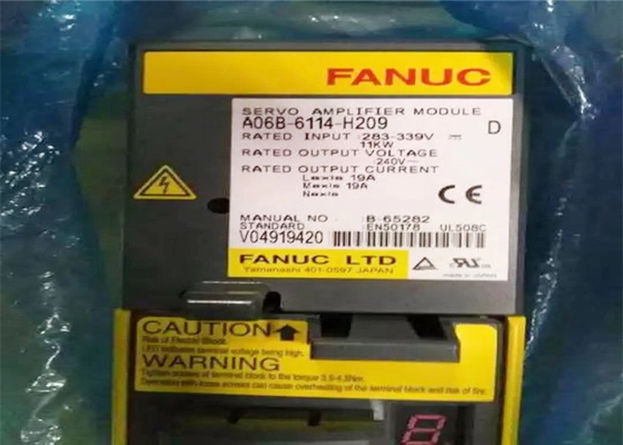 Fanuc AC Servo Amplifier A06B-6114-H209 2 AXIS ALPHA i SERVO MODULE 283-339V 19A