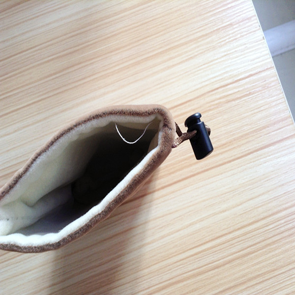 Silk Screen Printing Logo Drawstring Portable Velvet Jewelry Pouch