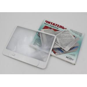 Panel LED Book Reading Lamp With 3X Magnifier / Full Page Magnifier Light