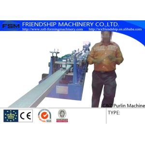 80mm-350mm C Z Purlin Roll Forming Machinery With Automatic Punching Holes