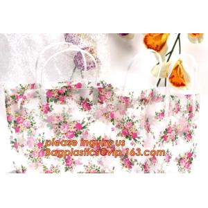 Wholesale Waterproof PP Plastic Gift Flower Bag Carry,PP Clear Handheld Flower