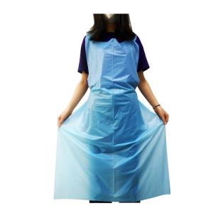 Antibacterial Plastic Aprons On A Roll , Sleeveless Blue Disposable Aprons
