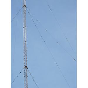 Galvanised 50m Guyed Wire Tower Telecommunication Mast