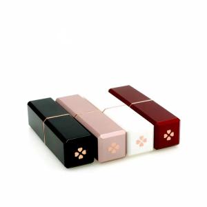 Plastic Square Shape 5G Empty Lipstick Tube With Four Leaf Clover Printing On