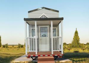 Wholesale Ready Made Steel Frame Prefab Tiny House With Trailer On Wheels Little Houses For Sale from china suppliers