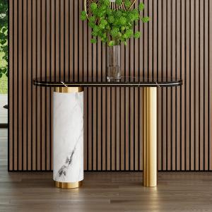 Brass Marble Console Table With Storage Narrow Console Table Marble Top