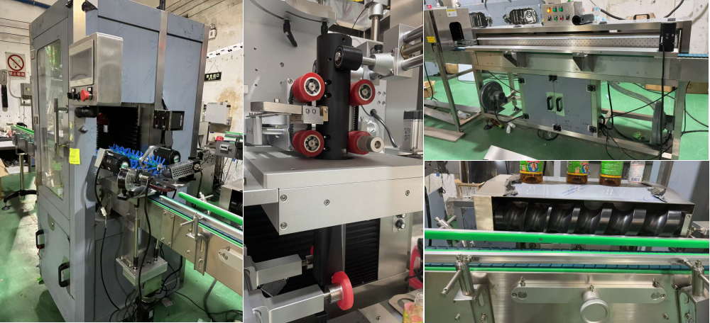 7200 Bottles/Hr Automatic Bottle Shrinking Machine for 80mm-285mm Sleeve Labeling