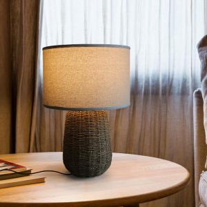 Customized Modern Hand Woven Natural Rattan table lamp