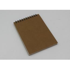 Eco - Friendly Pocket Kraft Paper Notebook With Line Printing Inside / Spiral