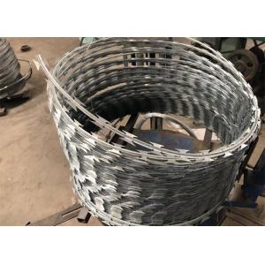 10m Hot Dipped Galvanized Razor Barbed Wire BTO 22 Solid Easy Installation