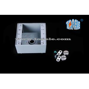 External Aluminum Weatherproof Junction Boxes , Two Gang Electrical Switch Box