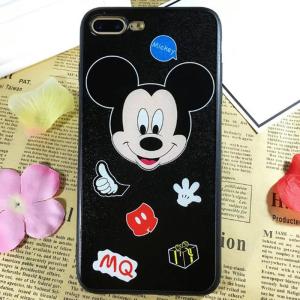 Wholesale PC+TPU Silk Grain Cute Smile Micky Minnie Cell Phone Case Cover For iPhone 7 6s Plus from china suppliers