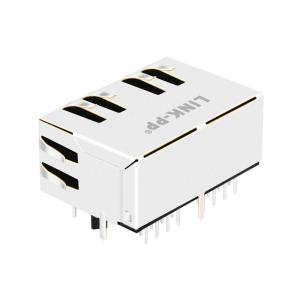 7499021210 / 7499021210A 1x2 Port 100 Base-T Integrated RJ45 Magnetic Jack