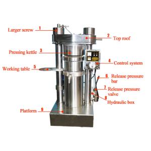 Simple Cold Press Oil Extraction Machine , Walnut Oil Press Machine Alloy Steel