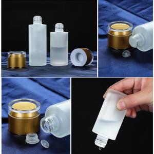 Spray Cap Frosted 120ml 50g Cosmetic Glass Bottles