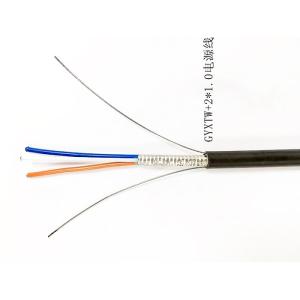 High Strength Outdoor Multimode Fiber Optic Cable GYXTW 4B1+2C 1.5MM2 Power Wire