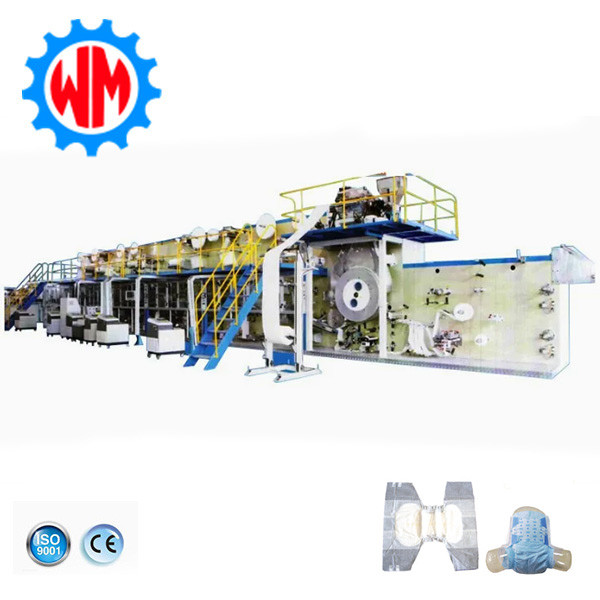 Quality Precise  Adult Diaper Making Machine Embossing Printing Stacking Function for sale