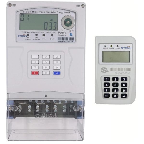 Prepaid 3-Phase Digital Split Electric Meter RS485 Communication DIN Rail Remote
