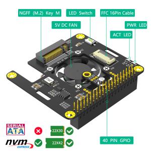 New version 3 in 1 Combo M.2 NVMe to PCIe Adapter with cooler fan and Automatic