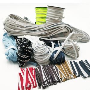 High Visibility 450cd 100% Polyester TC Fabric Reflective Piping Edging Trim For