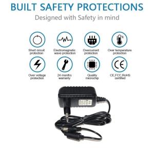 wholesale DC EU 9v/12v/24v 1A 2A AC/DC power adapter 24w 12v 2000ma power supply