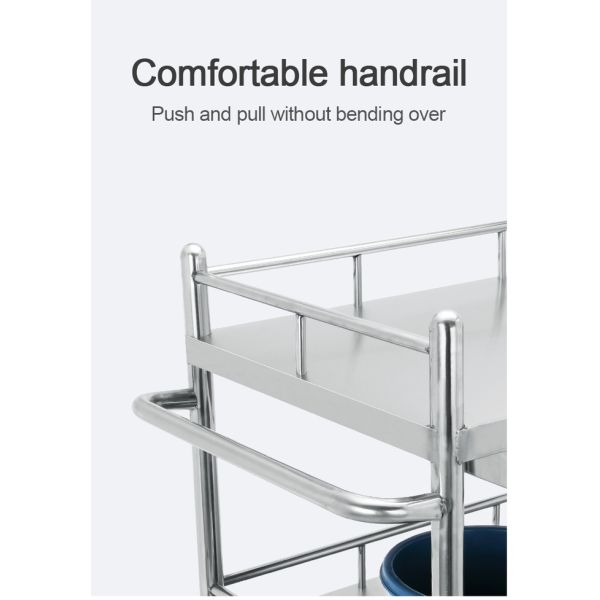 3 Layer Hospital Stainless Steel Medical Instrument Trolley