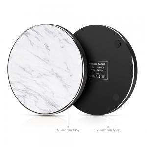 China Universal Wireless charger with Real Marble surface Aluminium Alloy base on sale