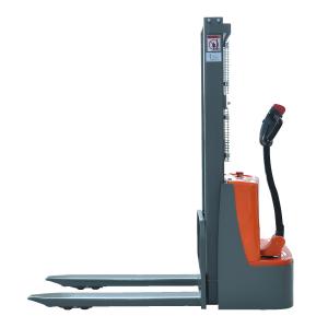 Electric Wdith 850mm Walking 1.6M Straddle Pallet Lift Stacker
