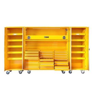 Silver Heavy Duty Rolling Tool Cabinet and Tools Box Set with Performax Side