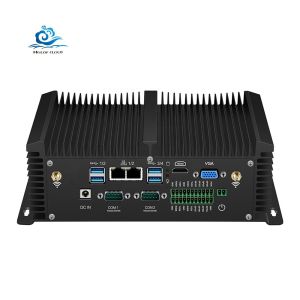Fanless Industrial PC with All Aluminum Alloy Casing Multiple OS Support and WIFI Intel Core i5 DDR4 RAM