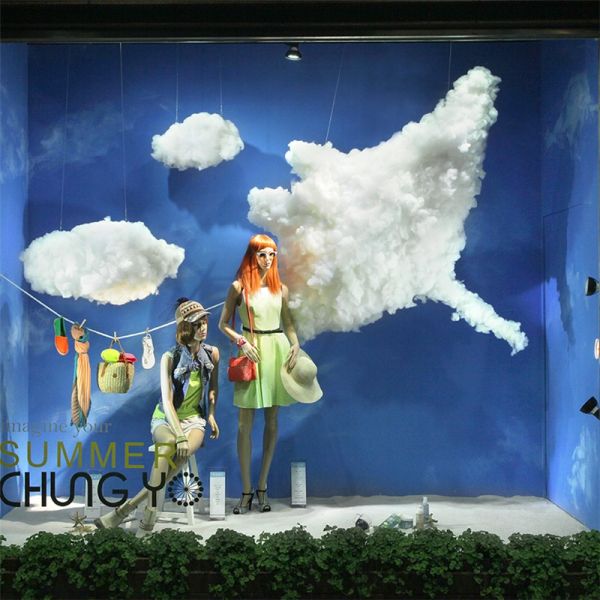 Resin Cotton Animal Shape Cloud For Window Display Decoration