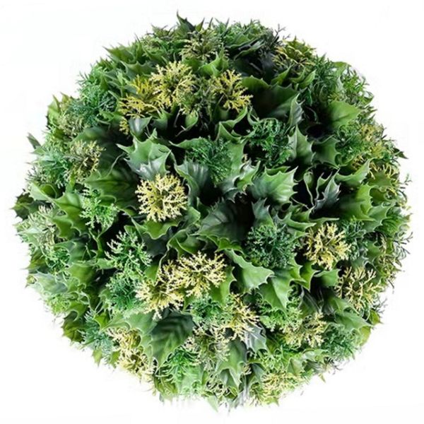 42cm PE Artificial Plant Balls , PP Artificial Plant Topiary Ball Faux Boxwood Decorative Balls