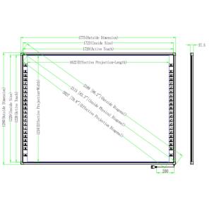 86 Inch Interactive Whiteboard Aluminum Alloy Frame OEM