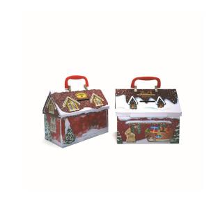Latest Design Chrismas Rectangle Gift Candy Tin Box Christmas Design With