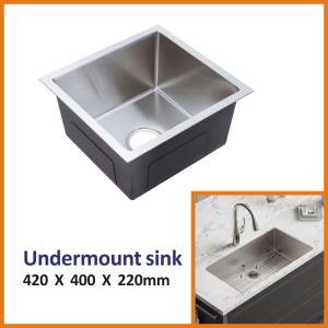 China 42x40 18 Inch Undermount Kitchen Sink , 16 Gauge Large Single Bowl Stainless Steel Sink on sale