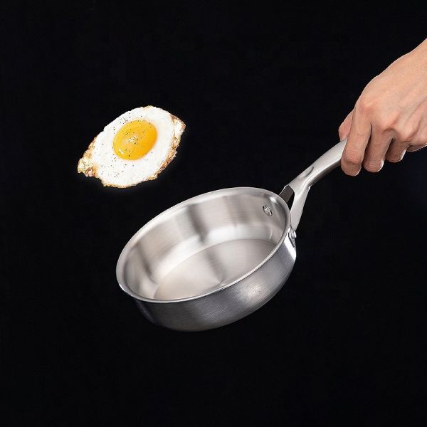 Good Quality Cookware 16 CM Mini Pans Eggs Cooking Fry Pans 18/8 Stainless Steel