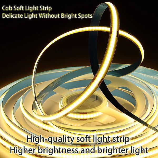 Self-Adhesive Cob Light Strip Low Voltage 12V/24V Ultra-Thin LED Soft Light
