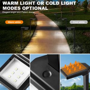 6 Pcs LED Sun Stake Lantern Garden Lighting Solutions with IP65 Waterproof