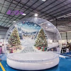 Customized Pvc Snow Globe Inflatable Bounce House Attractive Christmas Clear