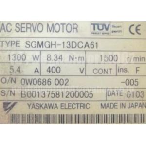 Yaskawa SGMGH-13DCA61 AC Servo Motor 5.4A 1.3KW 1500RPM 400V NEW